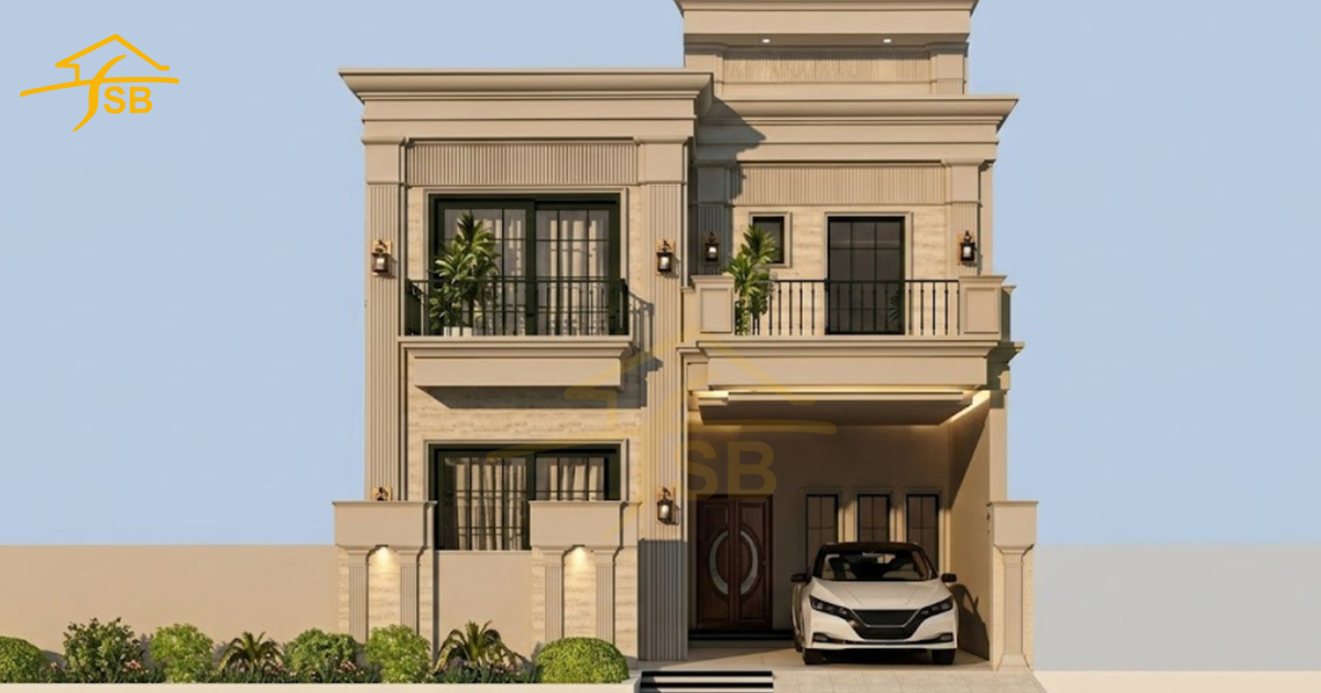 7 Marla Double Story House Plan