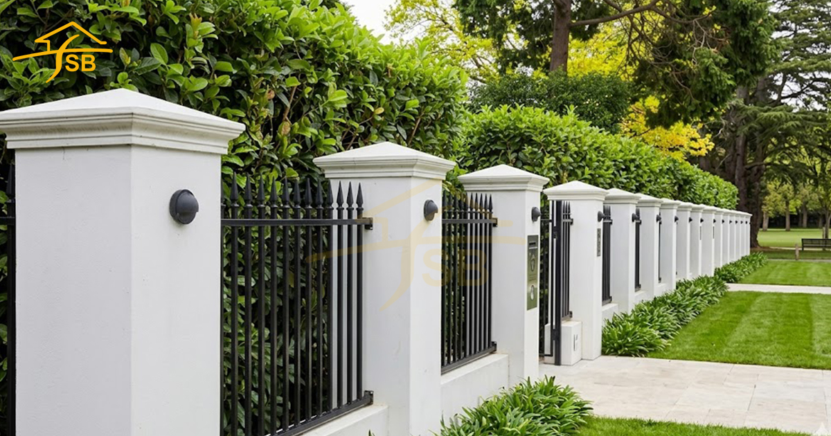 7 Marla House Design Outside: Boundary Wall & Gate